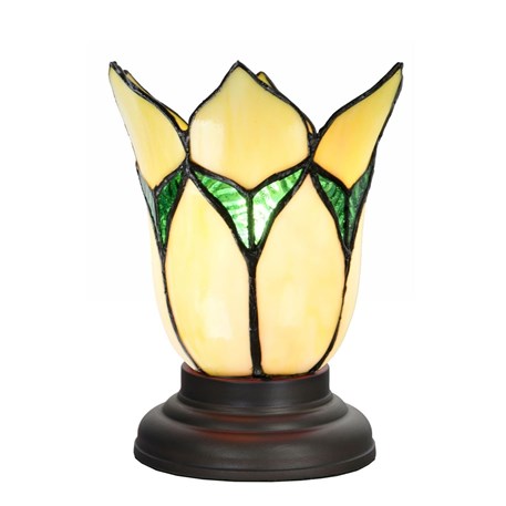Niedrige Tiffany Tischlampe Lovely flower Yellow