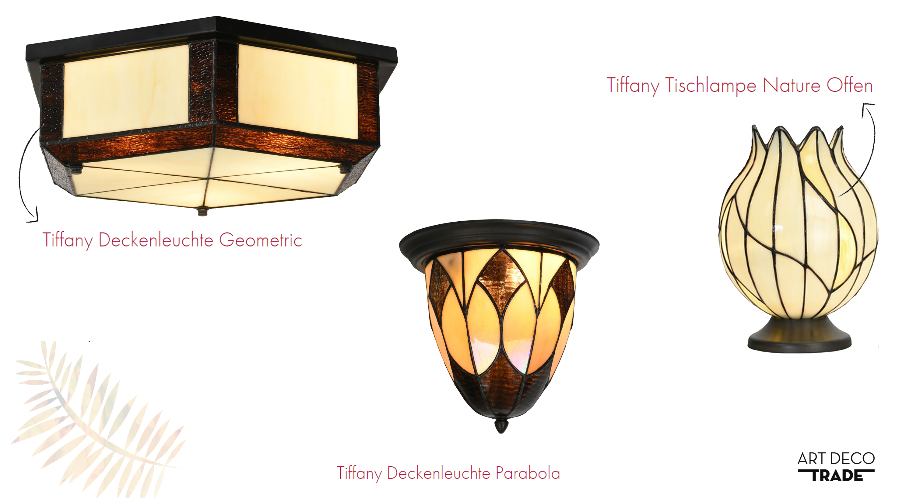Deckenleuchte Geometric und Tischlampe Nature Offen
