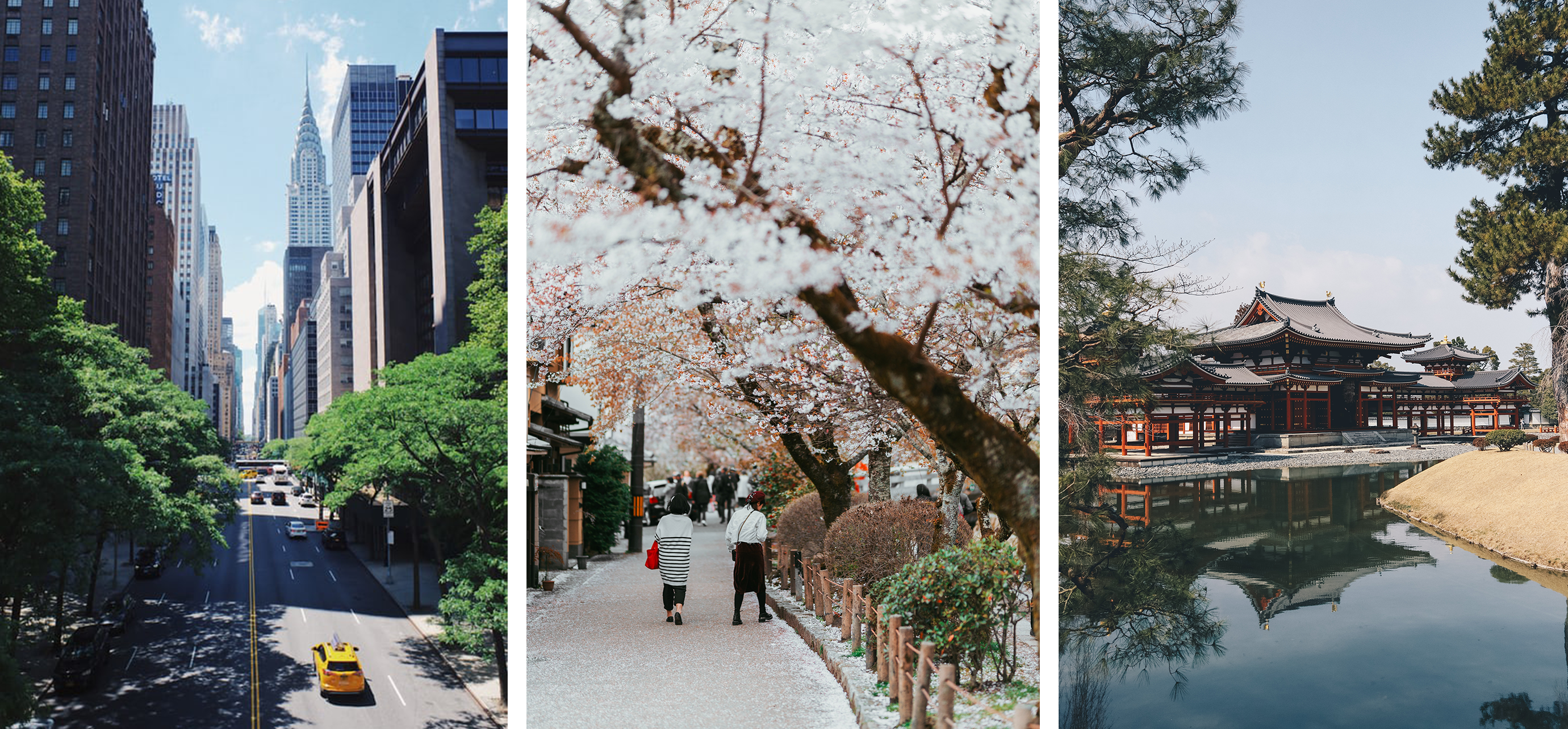 New York und Kyoto. Unsplash