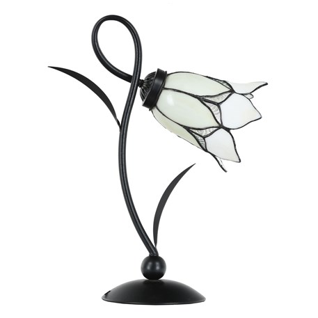 Tiffany Tischlampe Lovely Flower White Romantic